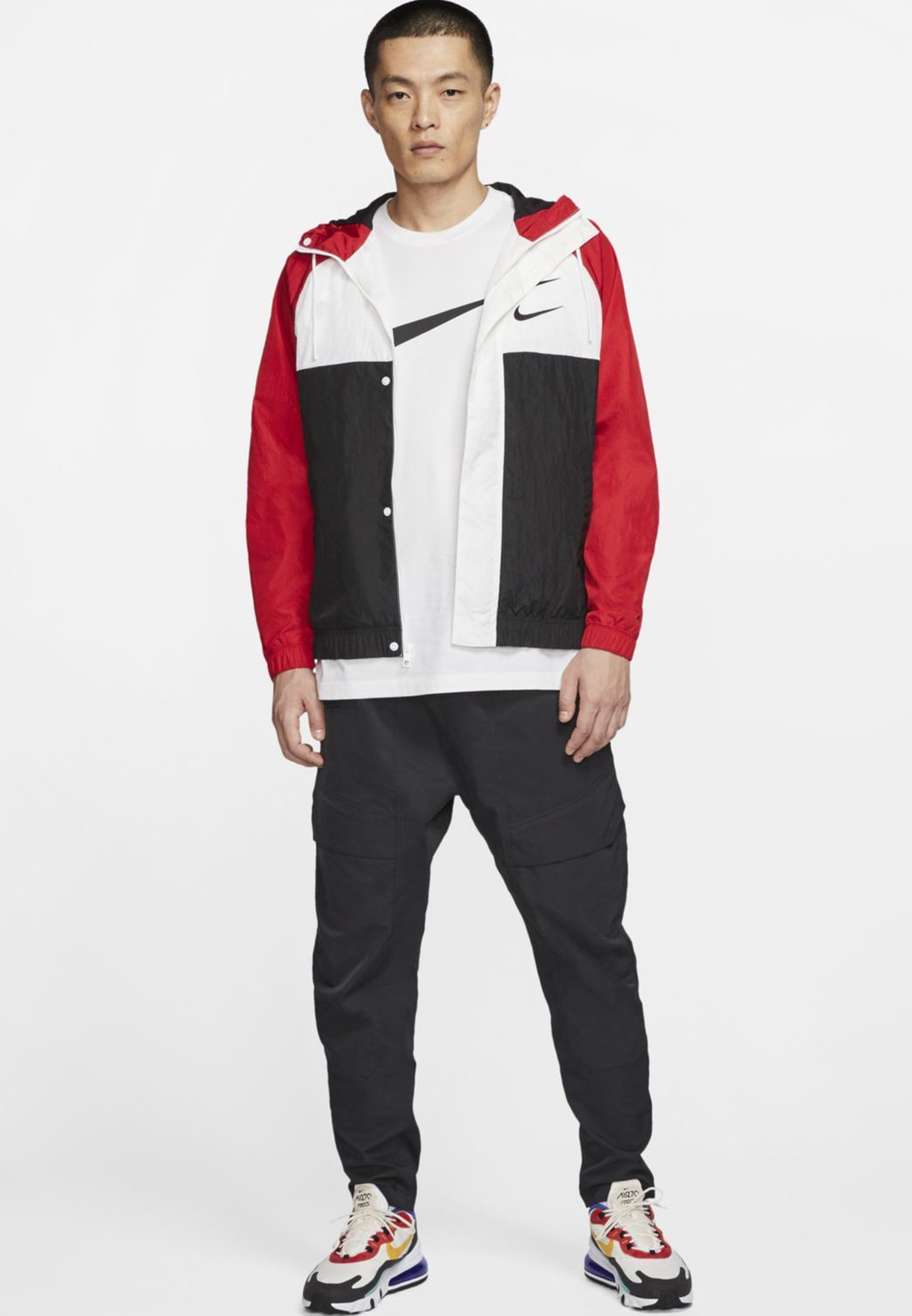 red black and white nike jacket