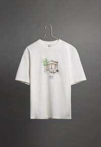 Bershka SHORT SLEEVE - Triko s potiskem - white