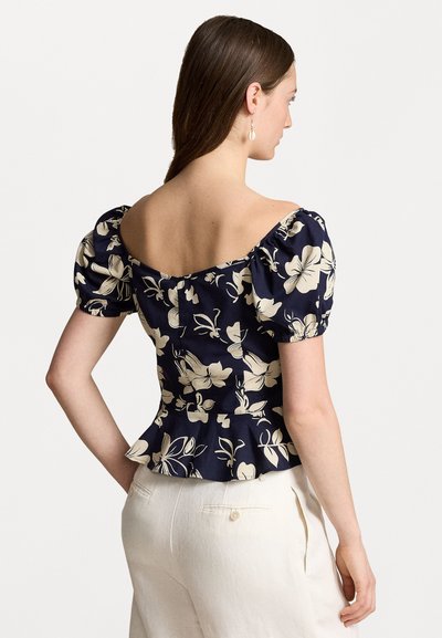 Polo Ralph Lauren FLORAL DRAWSTRING COTTON TOP - Camicetta - grand floral