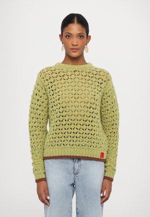 PASCIA - Strikkegenser - limette