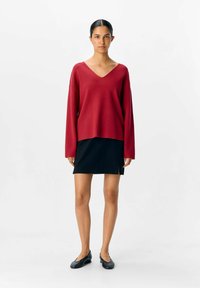 Object OBJREYNARD V-NECK - Strickpullover - karanda red