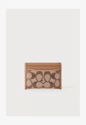 COACH, SIGNATURE ESSENTIAL CARD CASE - Portefeuille - brown/beige