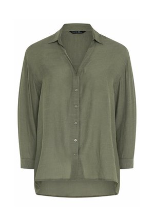 Evans, PLUS SIZE SHIRTS & BLOUSES - Button-down blouse - khaki