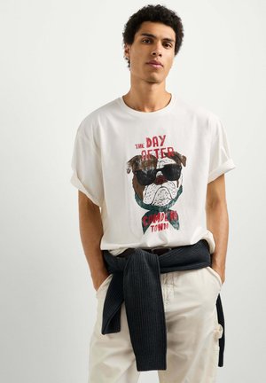 Pepe Jeans, PEPE JEANS PRINT T-SHIRT CEDON TEE - T-shirt con stampa - off white