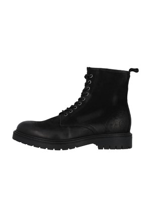 Schnürstiefelette - schwarz velours