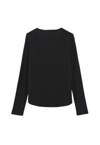 Maglietta a maniche lunghe da ragazza, con scollo rotondo, basic, a