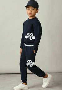 Reiss REISS GROVER COTTON-BLEND LOGO SCRIPT SWEATSHIRT - Mikina - navy