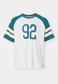 COLLEGE LOOSE CREWNECK - Tricou cu imprimeu - offwhite/dark green