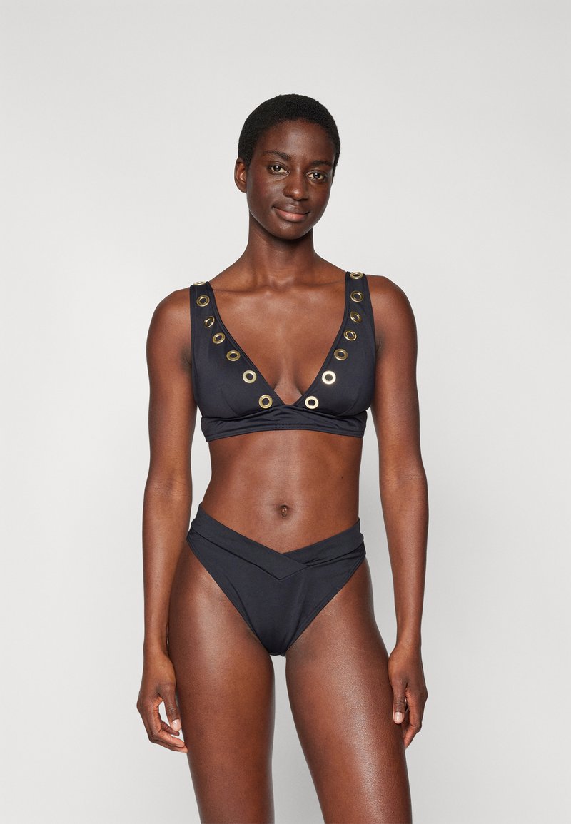 MICHAEL Michael Kors - GROMMET - Bikini pezzo sopra - black, Ingrandire