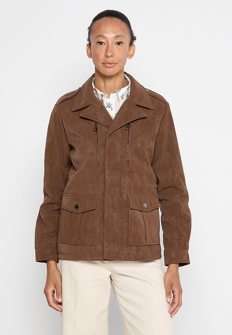 Desigual Imitatieleren jas bruin Desigual Imitatieleren jas bruin