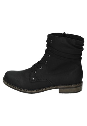Lace-up ankle boots - black