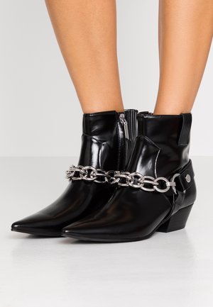 Kovbojské/motorkářské kotníkové boty - black