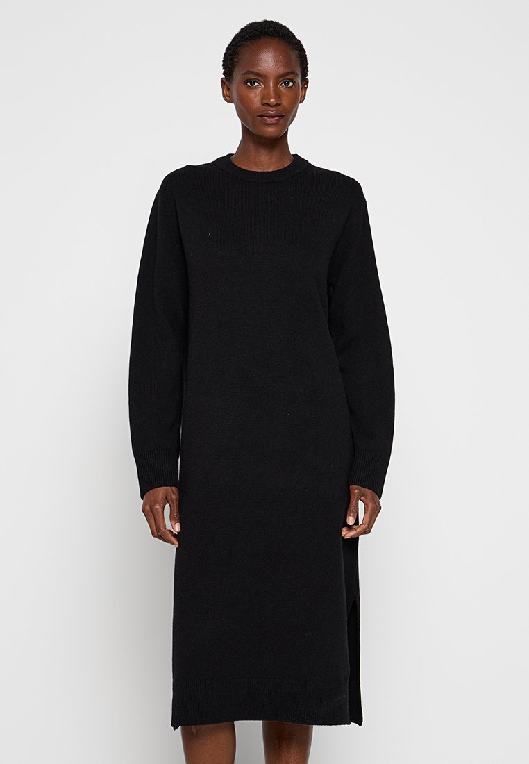 Samsøe Samsøe Gebreide jurk zwart Samsøe Samsøe Gebreide jurk zwart