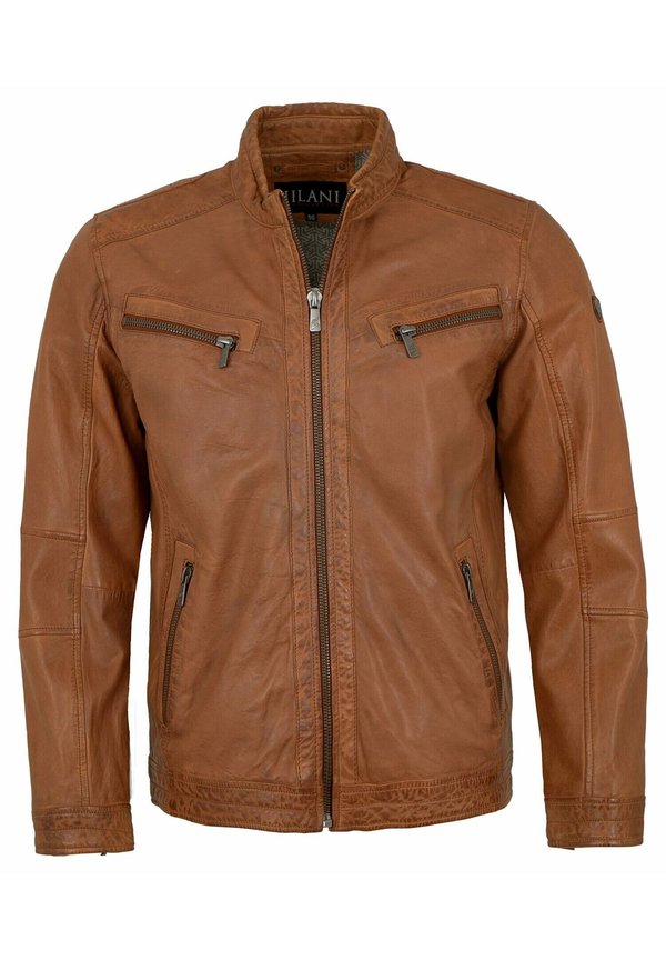 Lederjacke - cognac