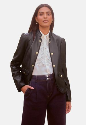 REGULAR FIT - Jachetă din imitație de piele - black