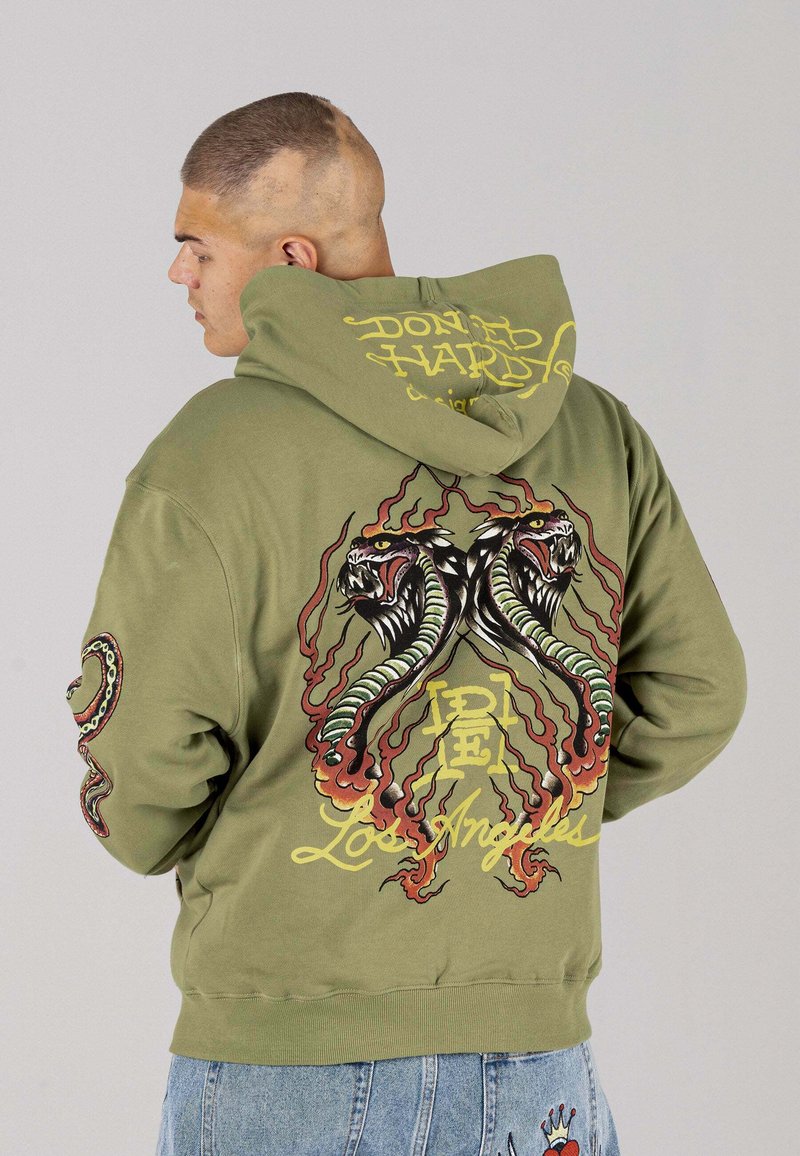 Ed HOODY Sudadera con cremallera - mosstone/verde - Zalando.es