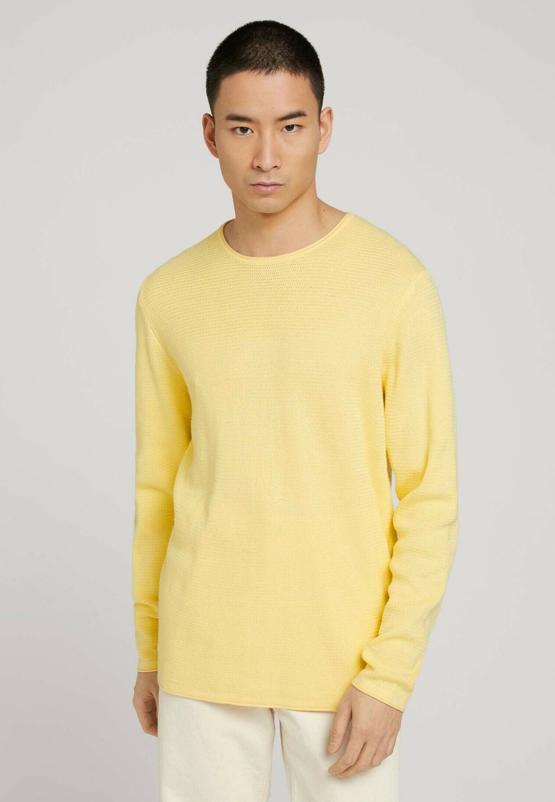 TOM TAILOR DENIM Strickpullover - pale banana yellow