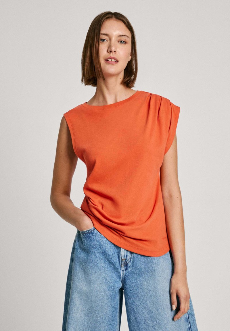 Pepe Jeans Marškinėliai su spaudiniu - sunset orange