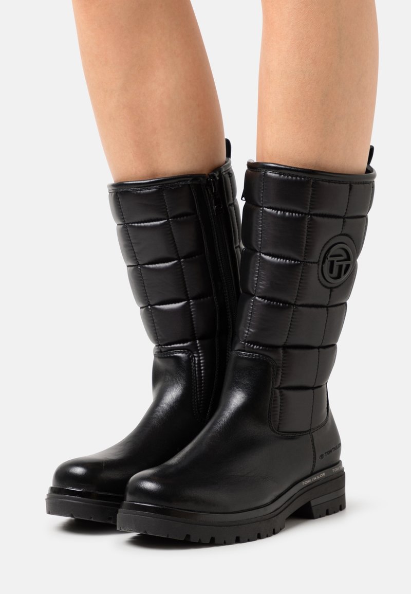 TOM TAILOR Botas con plataforma - black