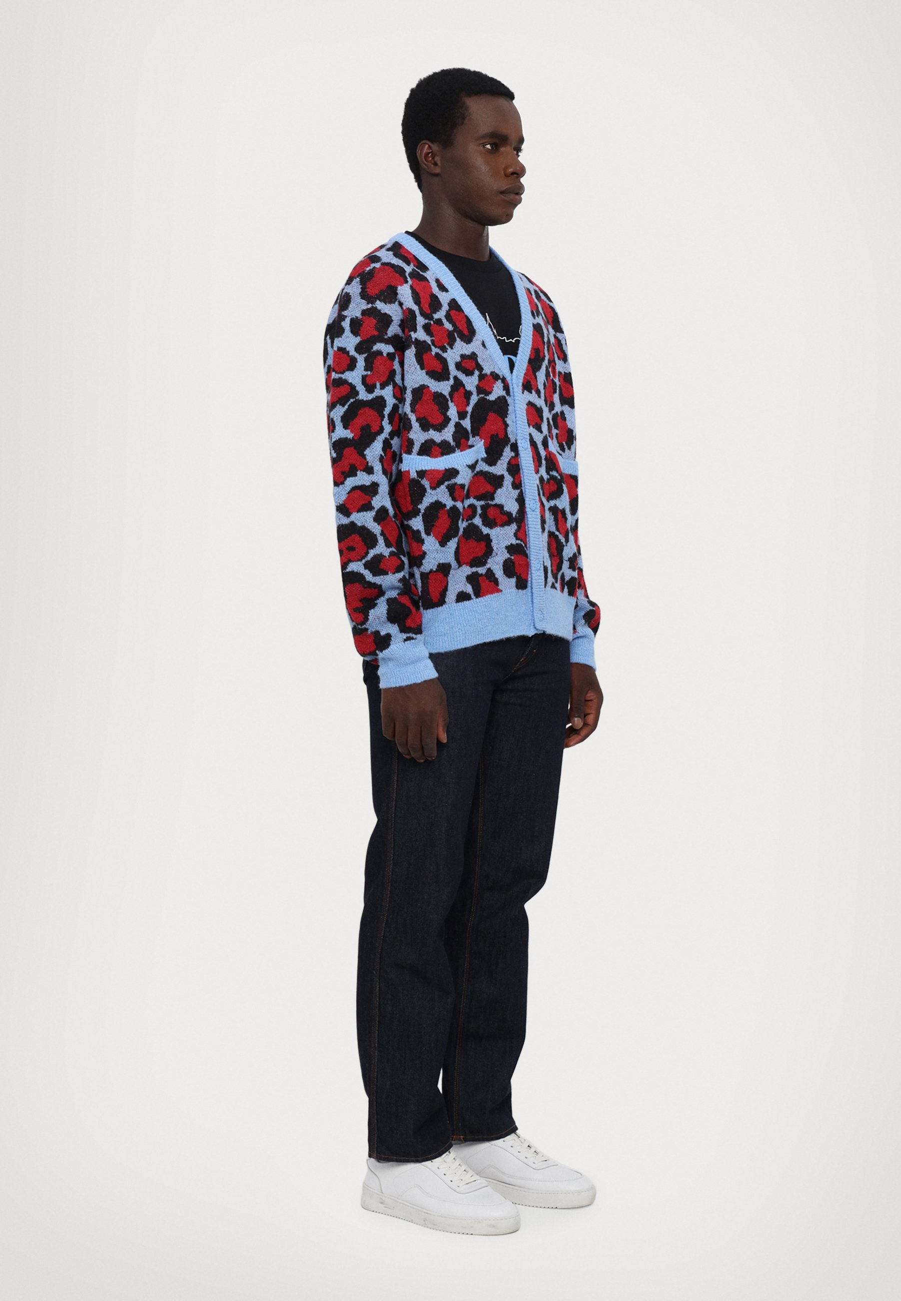 Icecream LEOPARD CARDIGAN - Cardigan - red/blue/red - Zalando.co.uk