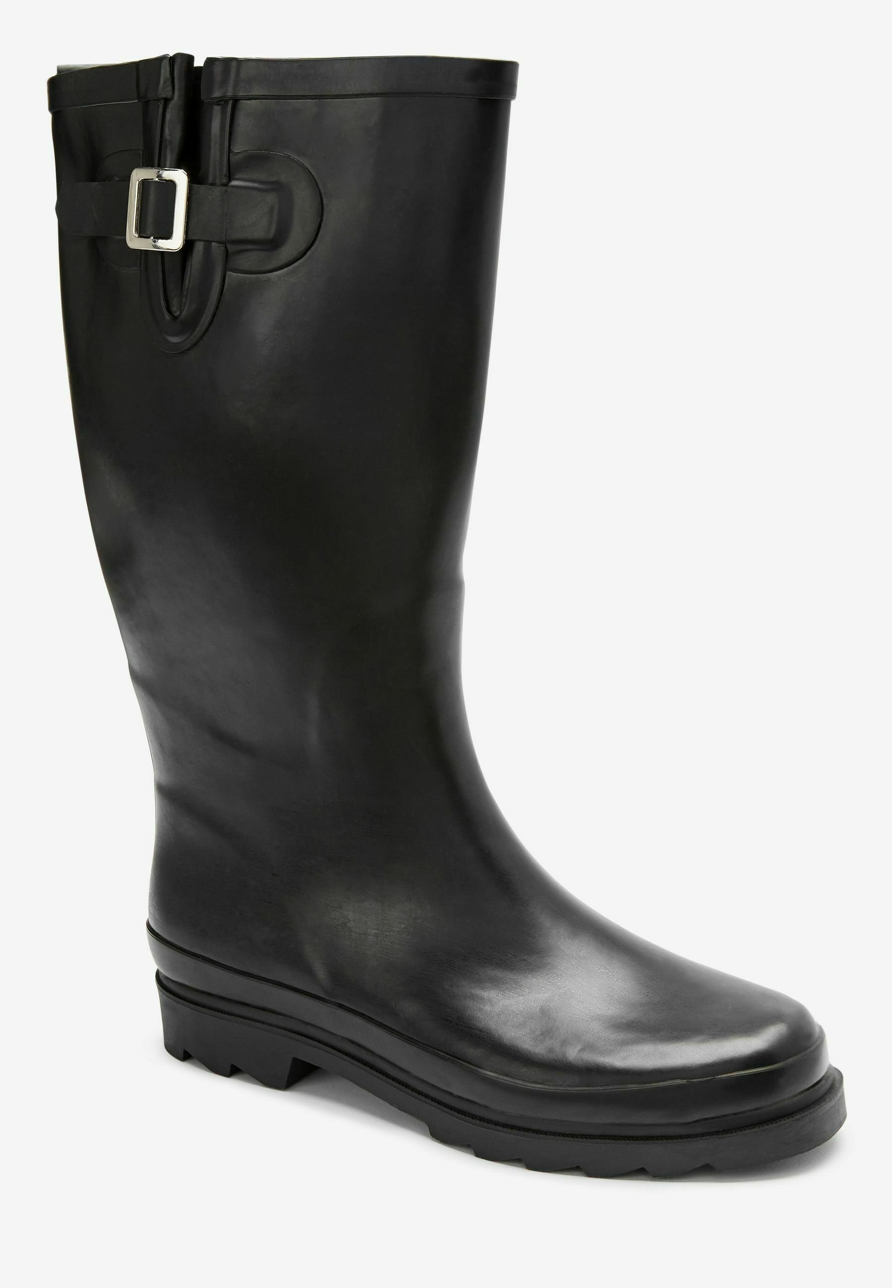 DESIGN - Stivaletti In Pelle Sintetica Neri Con Suola Spessa - Foto 4