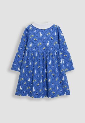JoJo Maman Bébé REGULAR FIT - PETER PAN COLLAR BUTTON FRONT LONG SLEEVE   - Freizeitkleid - blue duck floral