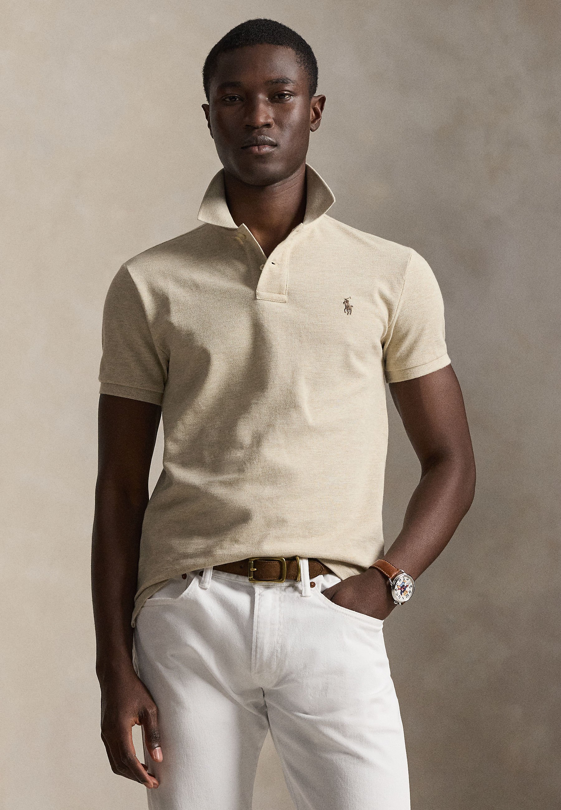 Polo Ralph Lauren SLIM FIT POLO SHIRT - Polo - expedition dune