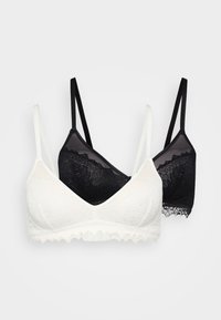 2 PACK  - Triangle bra - white/black