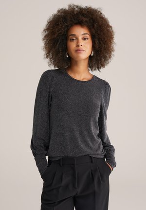 Tops ar garām piedurknēm - black