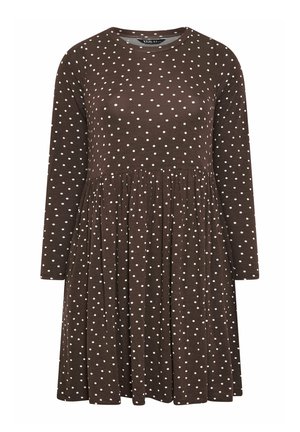 Yours Clothing, PLUS SIZE MINI DRESSES - Jerseykleid - chocolate