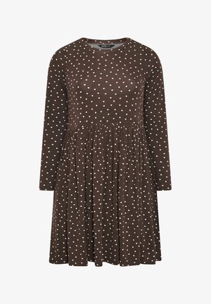 Yours Clothing, PLUS SIZE MINI DRESSES - Jerseykleid - chocolate