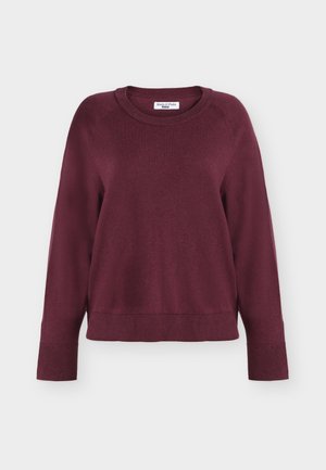 Marc O'Polo DENIM, LONG SLEEVE RAGLAN - Striktrøje - dark red melange