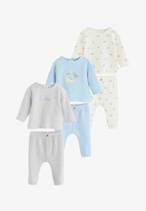 Next, REGULAR FIT - BABY TOP AND LEGGINGS SET 6 PIECE 3 PACK - Leggings - blue dinosaur