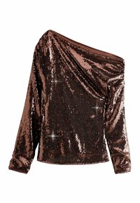 LONGSLEEVE DRAPE REGULAR FIT - Blúz - brown