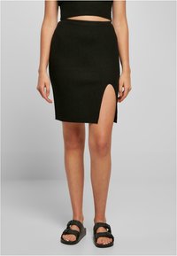 Urban Classics - Pencil skirt - black Miniaturebillede 1