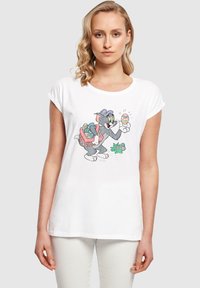 ABSOLUTE CULT TOM AND JERRY - EGG HUNT - T-shirts med print - white