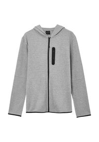 Calliope TECNICA CON CAPPUCCIO - Felpa con zip - grigio