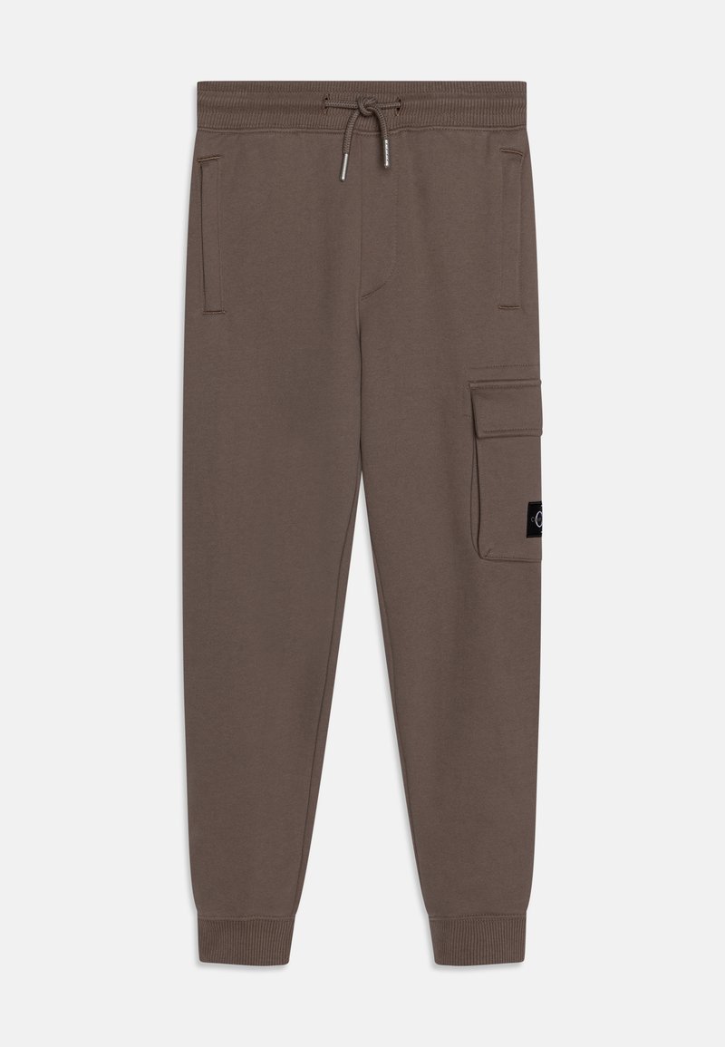 Calvin Klein Jeans BADGE RELAXED PANTS - Tepláky - beige