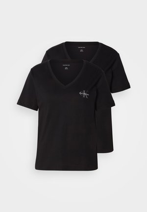 LOGO 2 PACK TEE - T-shirt basic - black / black