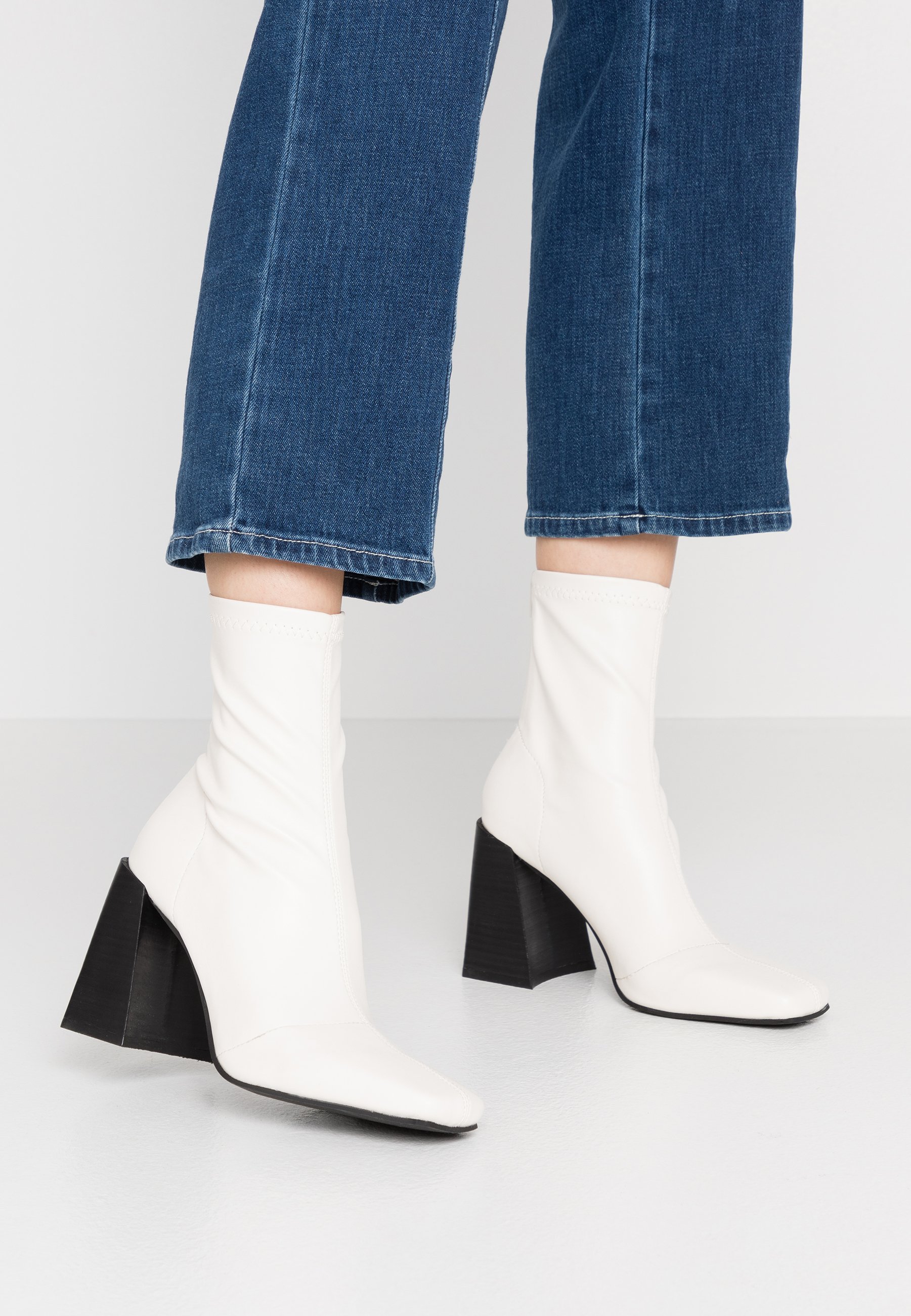 topshop white booties