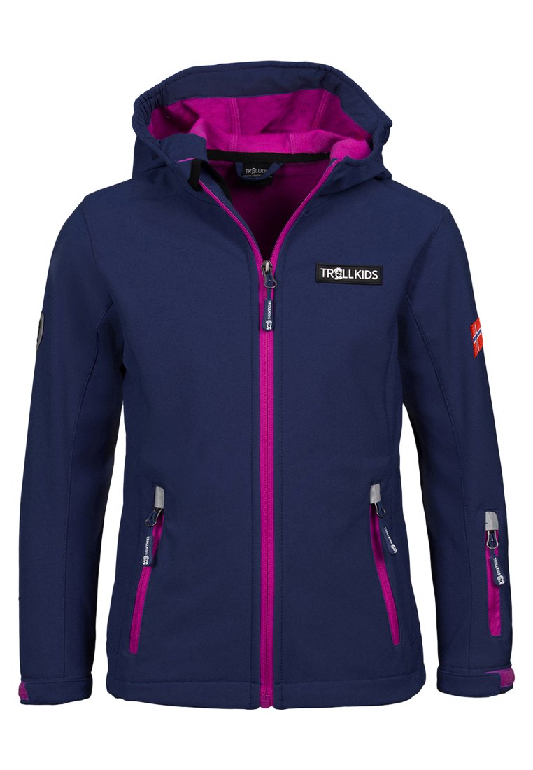 TROLLKIDS OSLOFJORD Soft shell jacket navy/magenta/dark blue