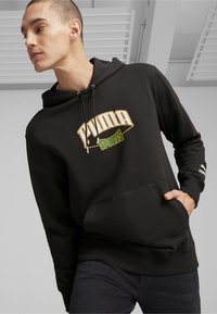 Puma TEAM - Felpa con cappuccio - black