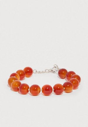 MEEN BRACELET UNISEX - Armband - silver-coloured/red