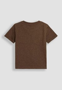 Brun kortærmet t-shirt lavet af blødt bomuld. Enkel crew neck-design med en glat overflade og uden synlige mønstre eller accenter.