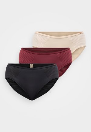 CARMEN HIPSTER CLASSIC 3 PACK - Briefs - red/black/beige