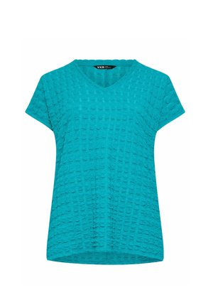 Yours Clothing, BUBBLE TEXTURED T-SHIRT - T-shirts print - turquoise