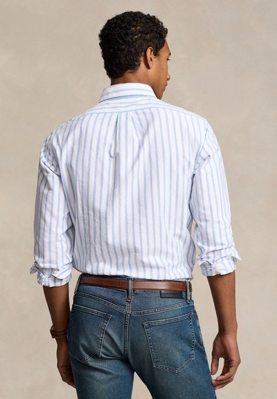 Polo Ralph Lauren STRIPED OXFORD SHIRT - Cămașă - white/blue