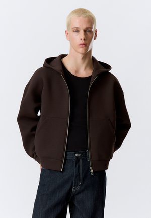 SIMON SCUBA ZIP - Sweatjakke - brown dark