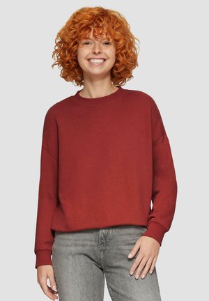 LOCKERES ÜBERSCHNITTENER SCHULTER - Sweatshirt - rot