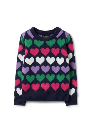 WITH MULTICOLOURED HEART DESIGN - Jersey de punto - blue purple
